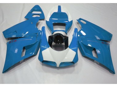 1993-2005 Azul Claro Brillante & Blanco Ducati 996 748 916 998 Carenado Moto