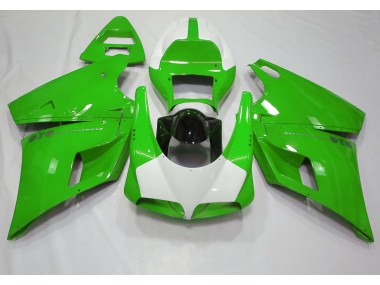 1993-2005 Verde Brillante & Blanco Ducati 996 748 916 998 Carenado Moto