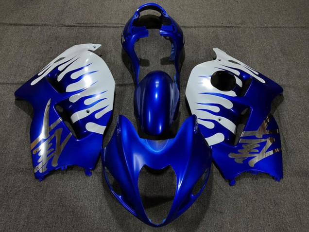 1997-2007 Azul Brillante & Blanco Suzuki GSXR 1300 Carenado Moto 1997-2007 Azul Brillante & Blanco Suzuki GSXR 1300 Carenado Moto