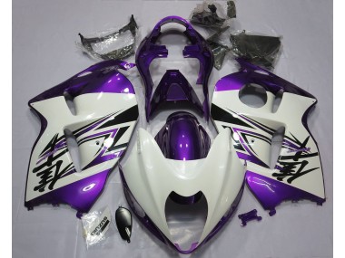 1997-2007 Blanco Brillante & Morado Suzuki GSXR 1300 Carenado Moto