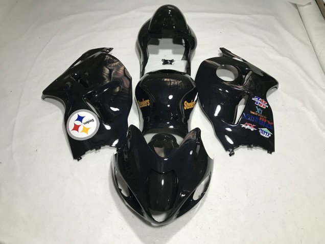 1997-2007 Logotipo Del Equipo En Negro Brillante Suzuki GSXR 1300 Carenado Moto 1997-2007 Logotipo Del Equipo En Negro Brillante Suzuki GSXR 1300 Carenado Moto