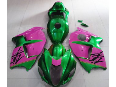 1997-2007 Verde Brillante & Rosa Suzuki GSXR 1300 Carenado Moto
