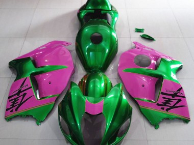 1997-2007 Verde Brillante & Rosa Suzuki GSXR 1300 Carenado Moto