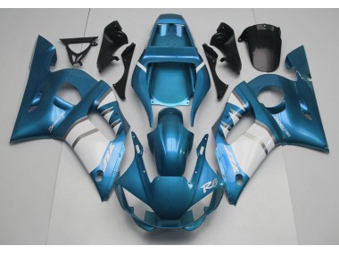1998-2002 Azul Claro & Blanco Yamaha R6 Carenado Moto