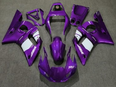 1998-2002 Morado Intenso & Blanco Yamaha R6 Carenado Moto