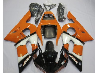 1998-2002 Naranja Blanco & Negro Yamaha R6 Carenado Moto