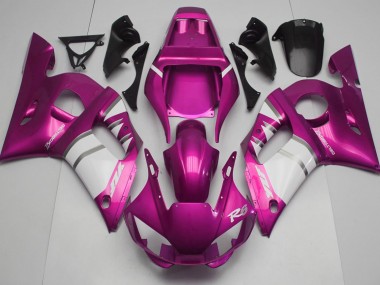 1998-2002 Rosa & Blanco Yamaha R6 Carenado Moto