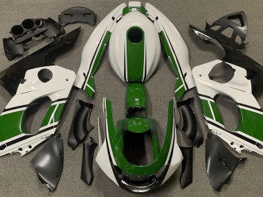 1998-2007 Blanco Brillante & Verde Oscuro Yamaha YZF600 Carenado Moto
