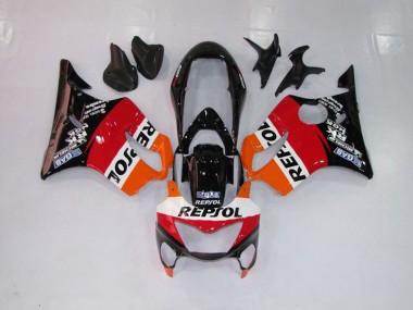 1999-2000 Repsol Rojo Naranja & Negro Honda CBR600 F4 Carenado Moto