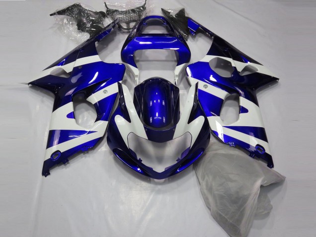 2000-2002 Azul Brillante & Blanco Suzuki GSXR 1000 Carenado Moto 2000-2002 Azul Brillante & Blanco Suzuki GSXR 1000 Carenado Moto