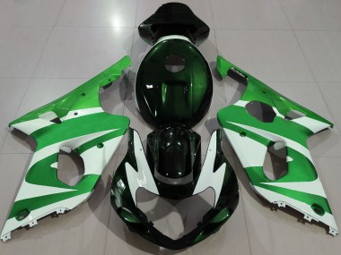 2000-2002 De Color Verde Oscuro Suzuki GSXR 1000 Carenado Moto