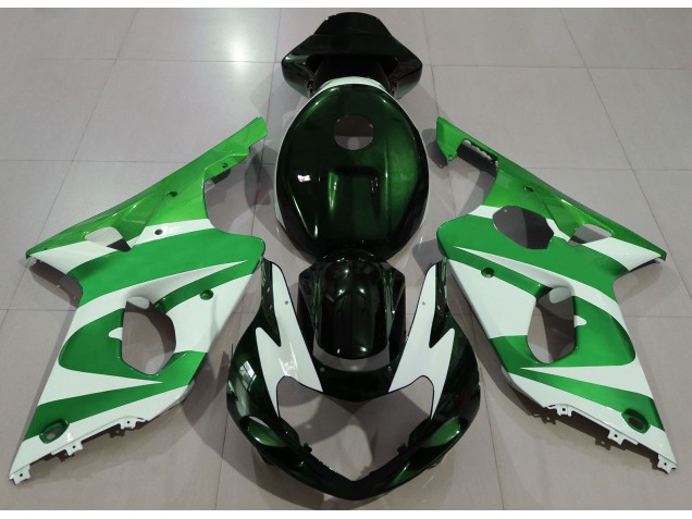 2000-2002 De Color Verde Oscuro Suzuki GSXR 1000 Carenado Moto