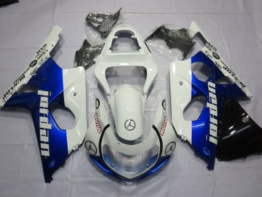 2000-2002 Jordan Azul & Blanco Suzuki GSXR 1000 Carenado Moto