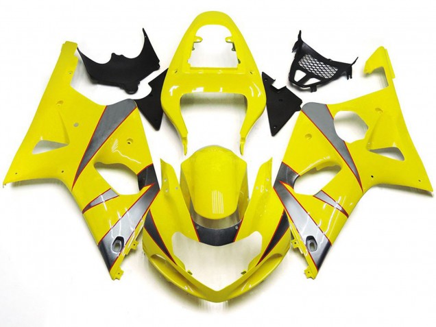 2000-2002 Kit R Amarillo Brillante & Plateado Suzuki GSXR 1000 Carenado Moto