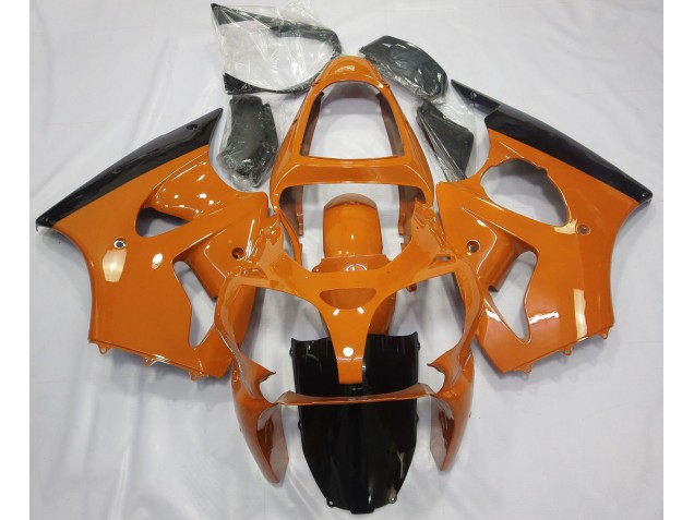 2000-2002 Naranja Brillante & Negro Kawasaki ZX6R Carenado Moto 2000-2002 Naranja Brillante & Negro Kawasaki ZX6R Carenado Moto