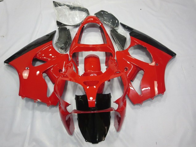 2000-2002 Rojo & Negro Kawasaki ZX6R Carenado Moto 2000-2002 Rojo & Negro Kawasaki ZX6R Carenado Moto