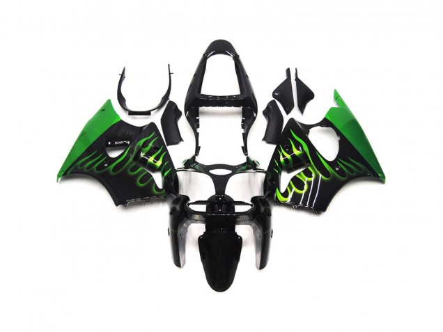 2000-2002 Verde Brillante Llama Liso Kawasaki ZX6R Carenado Moto 2000-2002 Verde Brillante Llama Liso Kawasaki ZX6R Carenado Moto