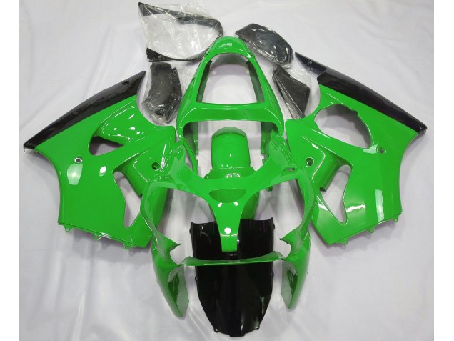 2000-2002 Verde Brillante & Negro Kawasaki ZX6R Carenado Moto 2000-2002 Verde Brillante & Negro Kawasaki ZX6R Carenado Moto