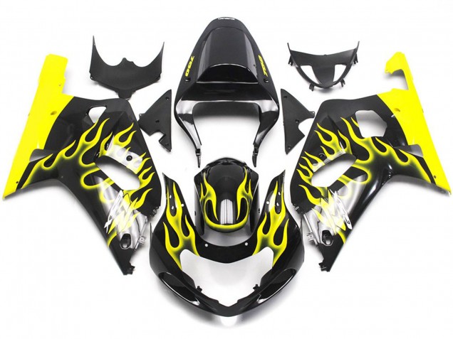 2001-2003 Amarillo Vibrante Llama Suzuki GSXR 600-750 Carenado Moto 2001-2003 Amarillo Vibrante Llama Suzuki GSXR 600-750 Carenado Moto