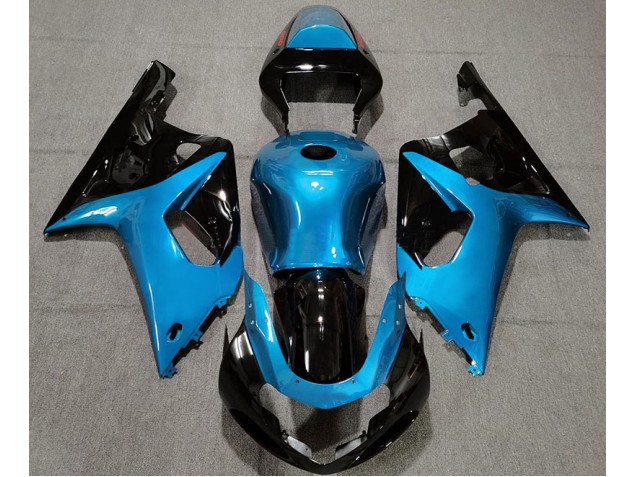 2001-2003 Azul Claro Brillante & Negro Suzuki GSXR 600-750 Carenado Moto 2001-2003 Azul Claro Brillante & Negro Suzuki GSXR 600-750 Carenado Moto