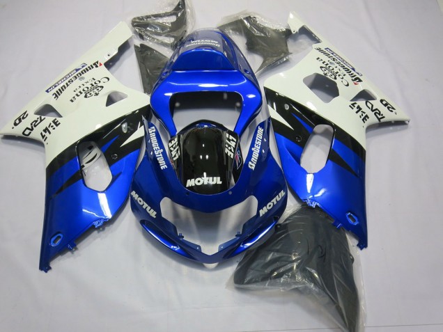 2001-2003 Azul & Negro Suzuki GSXR 600-750 Carenado Moto 2001-2003 Azul & Negro Suzuki GSXR 600-750 Carenado Moto