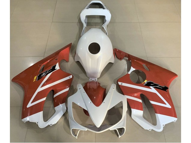 2001-2003 Blanco Brillante & Naranja Honda CBR600 F4i Carenado Moto