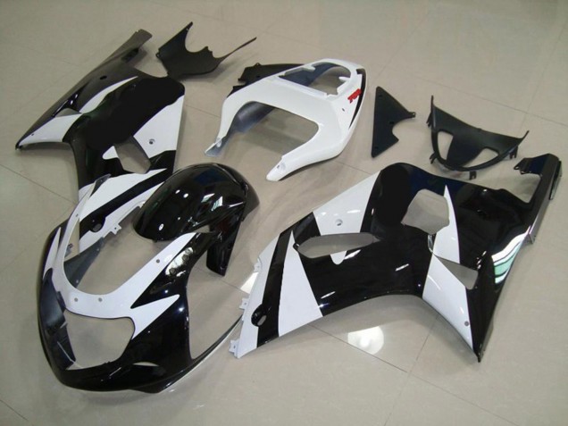2001-2003 En Blanco & Negro Suzuki GSXR 600-750 Carenado Moto 2001-2003 En Blanco & Negro Suzuki GSXR 600-750 Carenado Moto