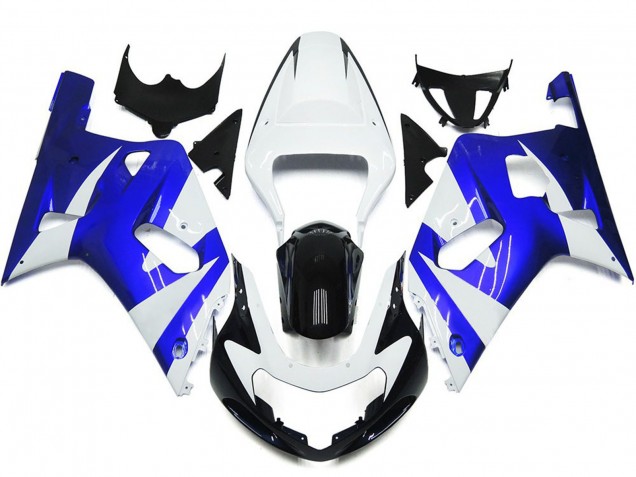 2001-2003 Estilo Vibrante Azul & Blanco OEM Suzuki GSXR 600-750 Carenado Moto 2001-2003 Estilo Vibrante Azul & Blanco OEM Suzuki GSXR 600-750 Carenado Moto