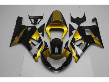 2001-2003 Negro Brillante & Dorado Suzuki GSXR 600-750 Carenado Moto