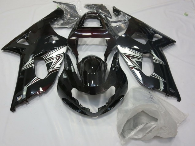 2001-2003 Negro Plata Suzuki GSXR 600-750 Carenado Moto