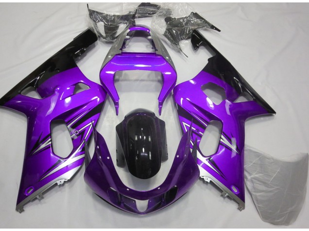 2001-2003 Púrpura & Plata Suzuki GSXR 600-750 Carenado Moto 2001-2003 Púrpura & Plata Suzuki GSXR 600-750 Carenado Moto
