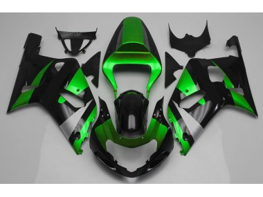 2001-2003 Verde Brillante & Negro Suzuki GSXR 600-750 Carenado Moto