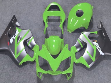 2001-2003 Verde & Plata Mate Honda CBR600 F4i Carenado Moto