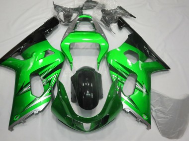 2001-2003 Verde & Plata Suzuki GSXR 600-750 Carenado Moto