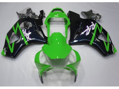 2002-2003 Negro Brillante & Verde Honda CBR954RR Carenado Moto