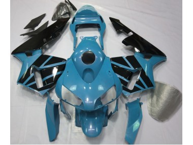 2003-2004 Azul Claro & Negro Brillante Honda CBR600RR Carenado Moto
