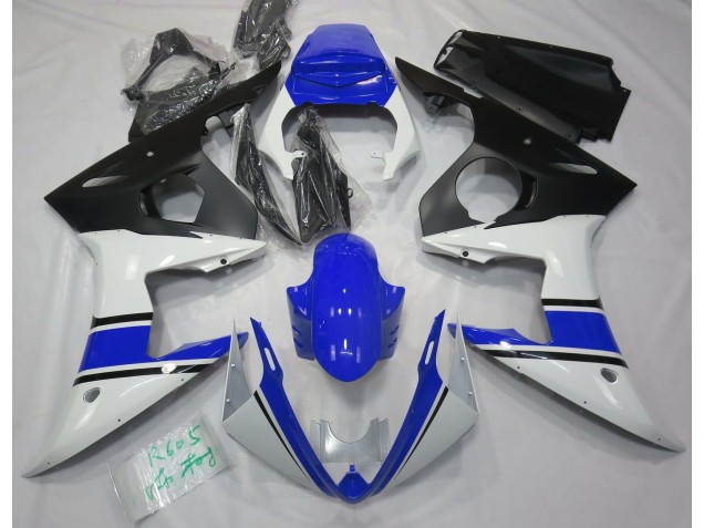 2003-2004 Blanco Brillante & Azul Yamaha R6 Carenado Moto 2003-2004 Blanco Brillante & Azul Yamaha R6 Carenado Moto