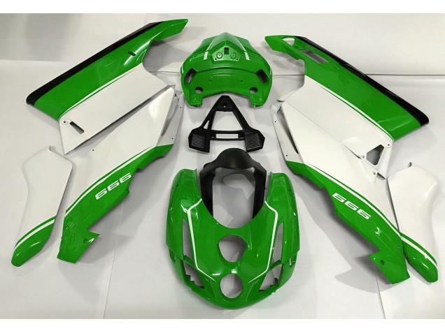 2003-2004 Blanco Verde & Negro Ducati 749 999 Carenado Moto 2003-2004 Blanco Verde & Negro Ducati 749 999 Carenado Moto