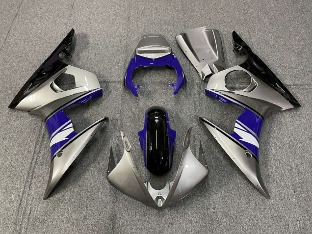 2003-2004 Estilo Plateado & Morado Yamaha R6 Carenado Moto 2003-2004 Estilo Plateado & Morado Yamaha R6 Carenado Moto