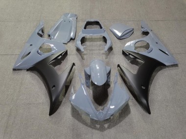 2003-2004 Gris & Negro Mate Yamaha R6 Carenado Moto