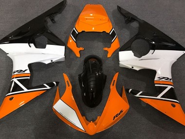 2003-2004 Naranja Blanco & Negro Yamaha R6 Carenado Moto