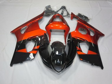 2003-2004 Naranja Quemado & Negro Suzuki GSXR 1000 Carenado Moto