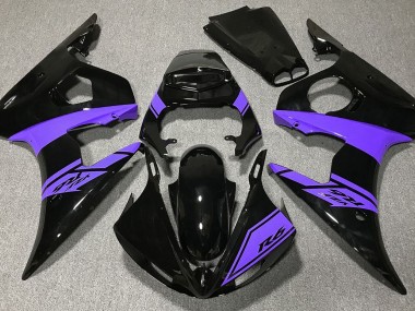 2003-2004 Negro Brillante & Morado Yamaha R6 Carenado Moto