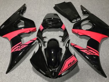 2003-2004 Negro Brillante & Rojo Yamaha R6 Carenado Moto