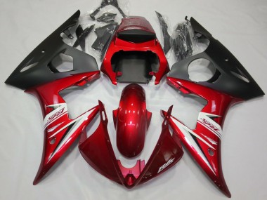 2003-2004 Rojo Blanco Yamaha R6 Carenado Moto