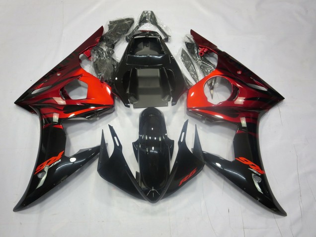 2003-2004 Rojo & Negro Yamaha R6 Carenado Moto 2003-2004 Rojo & Negro Yamaha R6 Carenado Moto