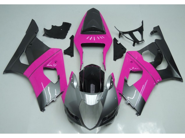 2003-2004 Rosa Plata & Negro Suzuki GSXR 1000 Carenado Moto 2003-2004 Rosa Plata & Negro Suzuki GSXR 1000 Carenado Moto