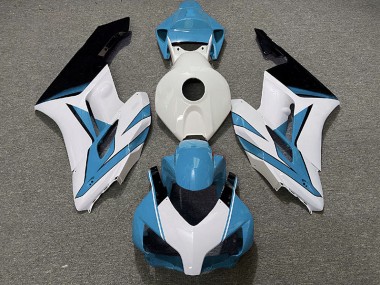 2004-2005 Azul Claro Blanco & Negro Brillante Honda CBR1000RR Carenado Moto