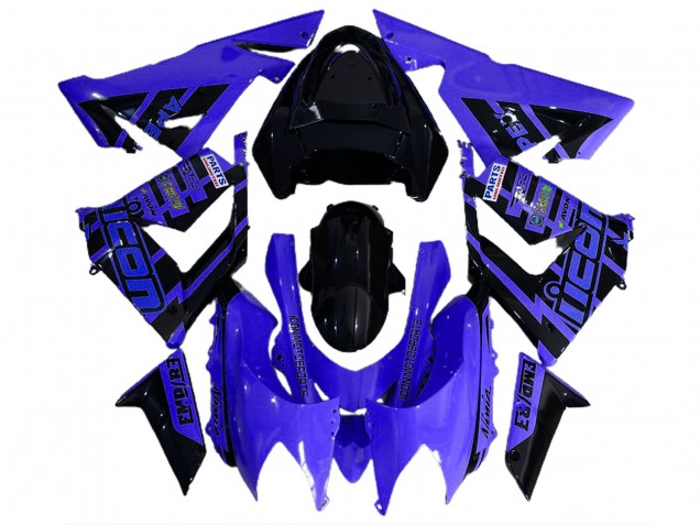 2004-2005 Azul & Negro & Logotipos Kawasaki ZX10R Carenado Moto 2004-2005 Azul & Negro & Logotipos Kawasaki ZX10R Carenado Moto