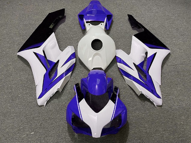 2004-2005 Blanco Azul Oscuro & Negro Brillante Honda CBR1000RR Carenado Moto 2004-2005 Blanco Azul Oscuro & Negro Brillante Honda CBR1000RR Carenado Moto